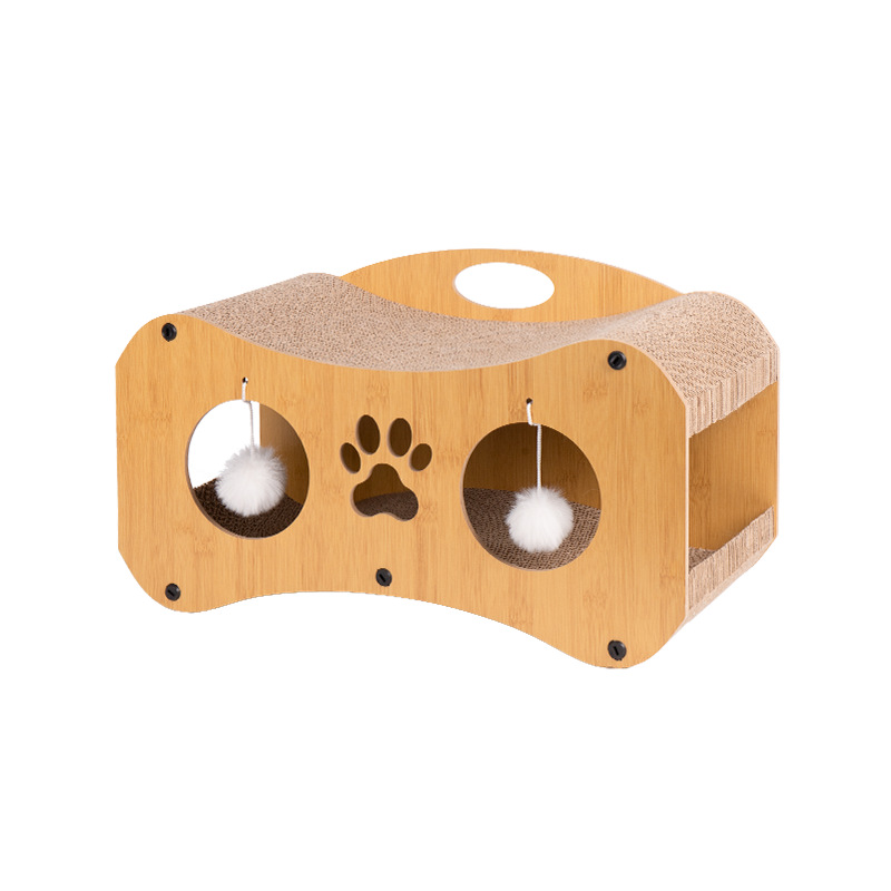 NonShedding Cat Scratcher Bed Tunnel Toy for Cats