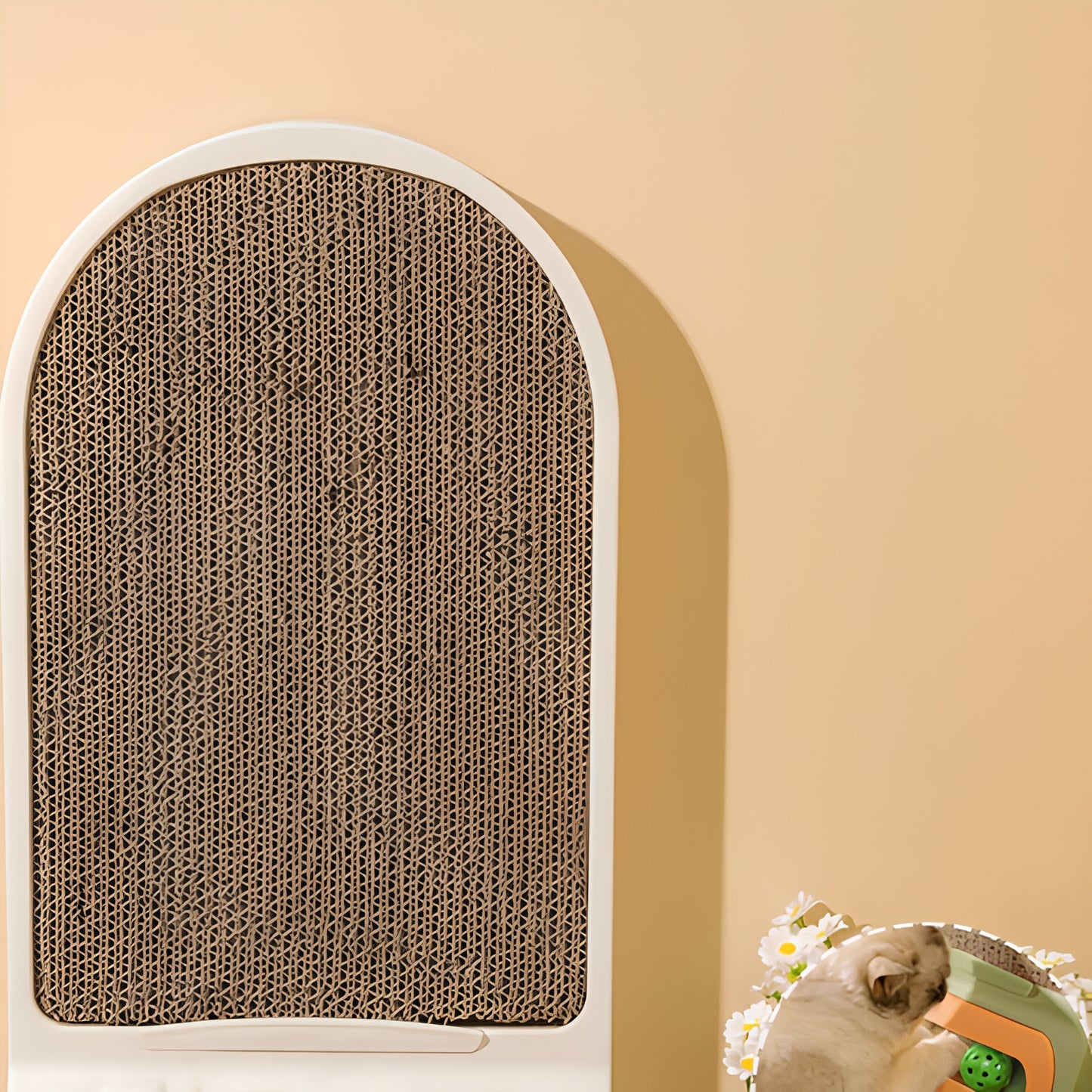 Durable L-Shape Vertical Wall-Mounted Cat Scratcher
