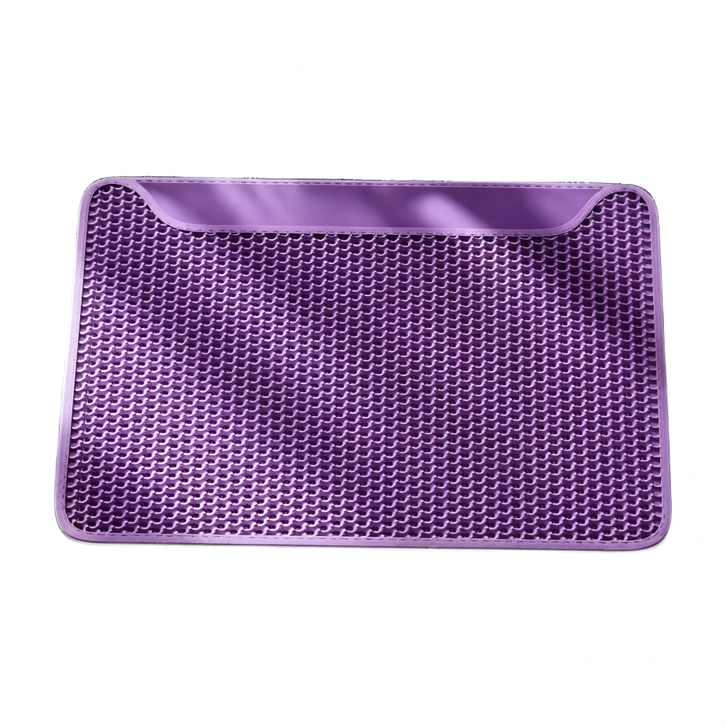 Double Layer EVA Cat Litter Mat Hook&Loop Anti-Splash Washable Pet Pad