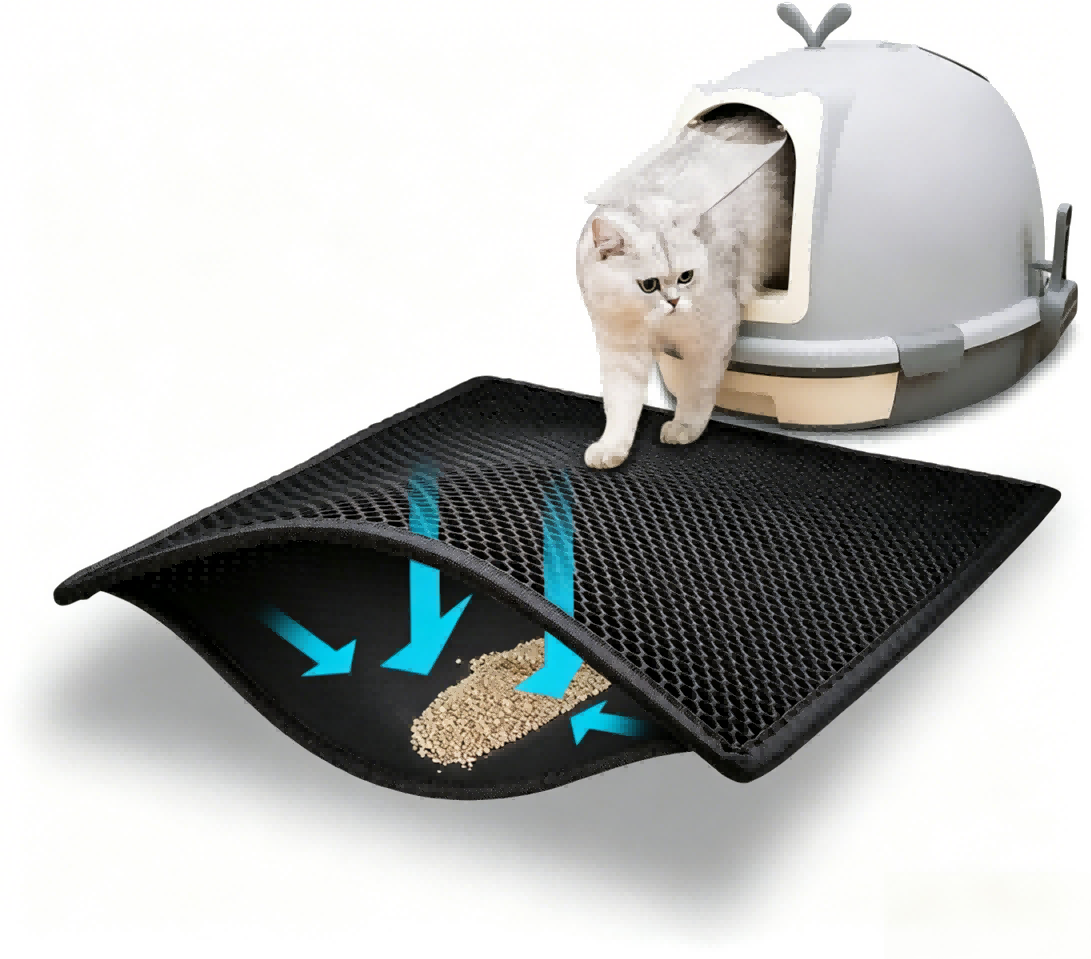Cat Litter Mat Double Layer Waterproof Urine Proof Trapping Mat