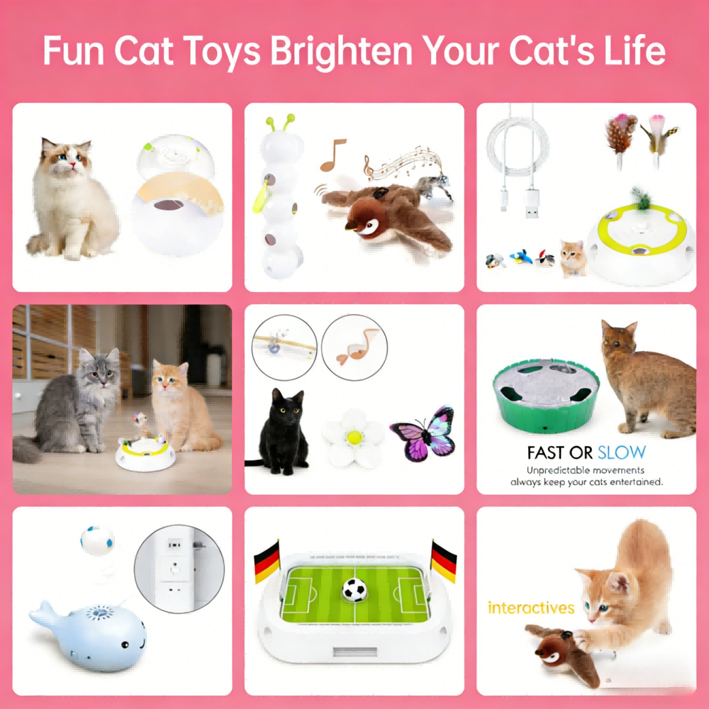 8 sets Interactive Cat Toys Bark&Paw