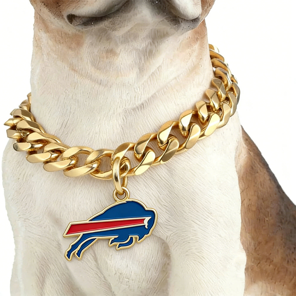 Show off your team spirit Dog Specific NFL Fan Golden Collar