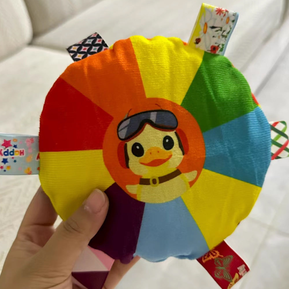 Squeaky Plush Flying Disc for Dogs Chew-Resistant Tug-of-War Toy Energy-Burning Self-Play for Corgi & Small/Medium Breeds