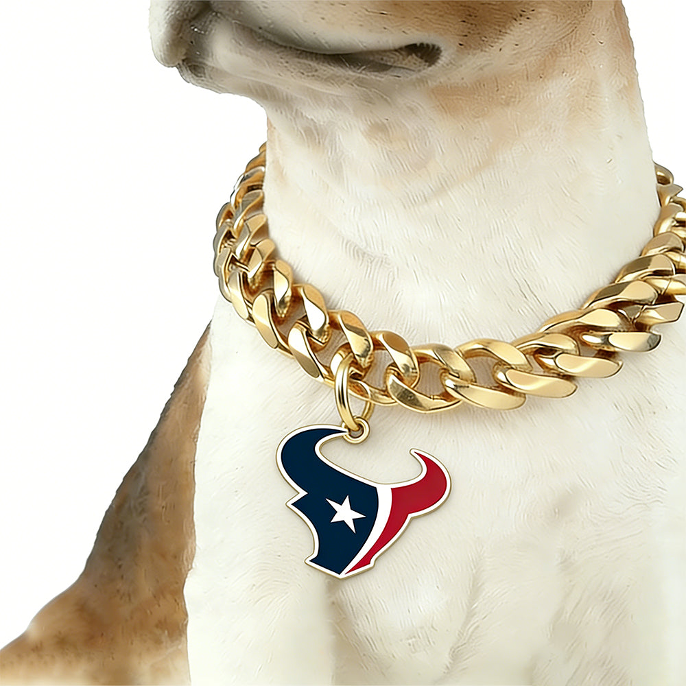 Show off your team spirit Dog Specific NFL Fan Golden Collar