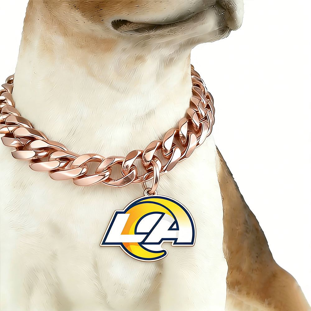 Show off your team spirit Dog Specific NFL Fan Rose Golden Collar Bark&Paw Lab