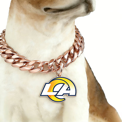 Show off your team spirit Dog Specific NFL Fan Rose Golden Collar Bark&Paw Lab