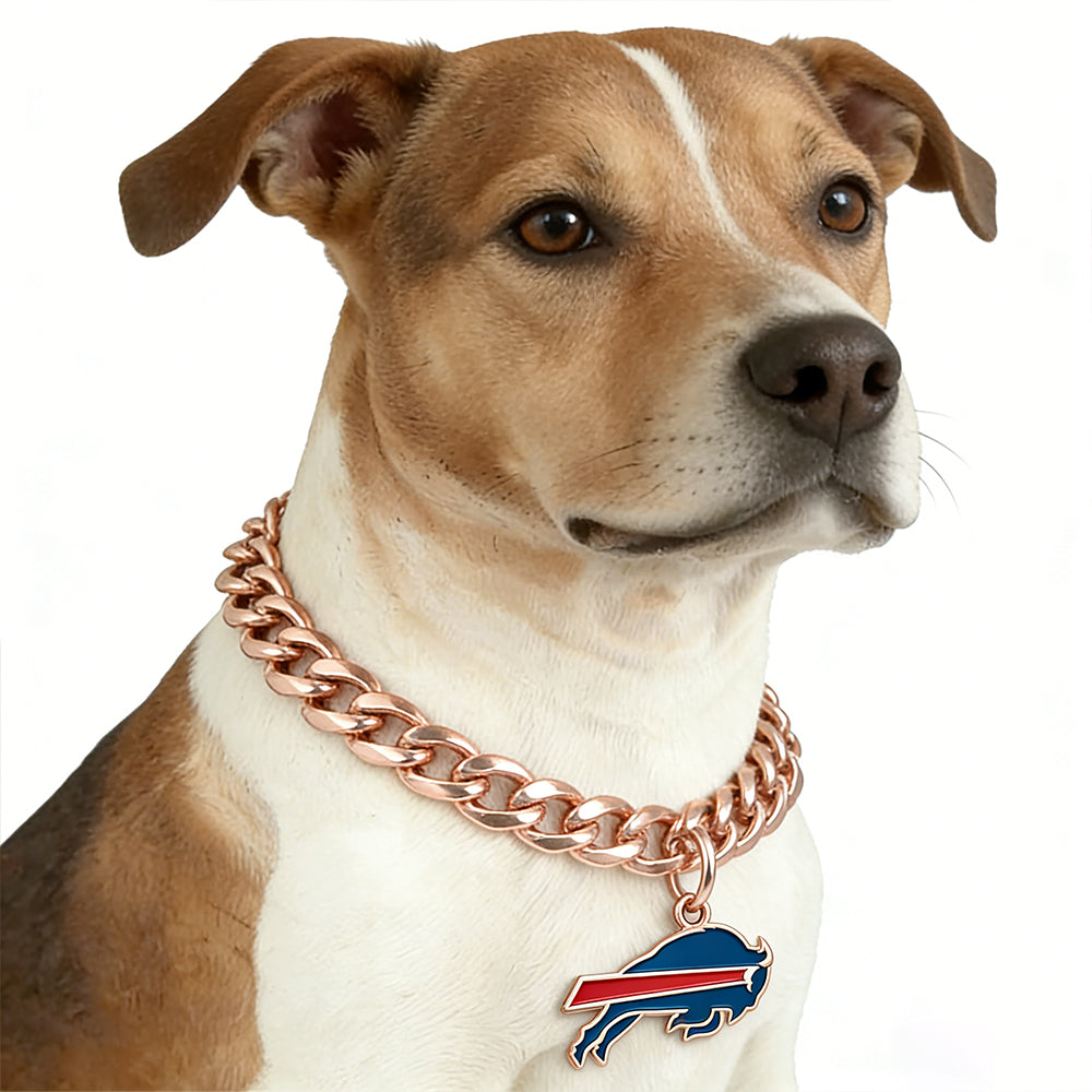 Show off your team spirit Dog Specific NFL Fan Rose Golden Collar