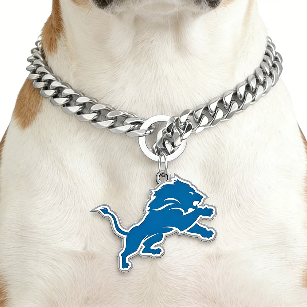 Show off your team spirit Dog Specific NFL Fan Silver Collar