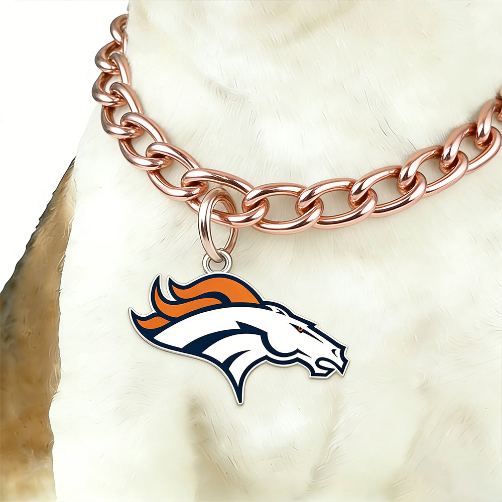 Show off your team spirit Dog Specific NFL Fan Rose Golden Collar
