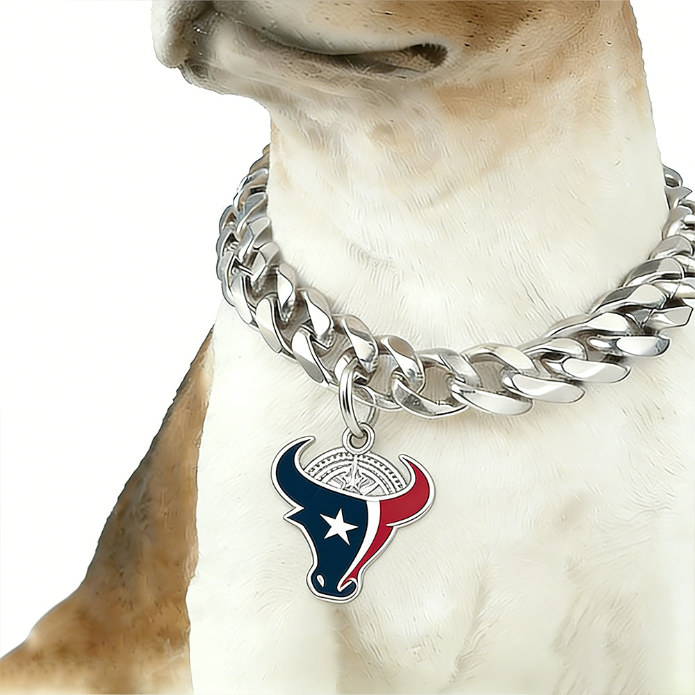 Show off your team spirit Dog Specific NFL Fan Silver Collar Bark&Paw Lab