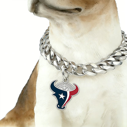 Show off your team spirit Dog Specific NFL Fan Silver Collar Bark&Paw Lab