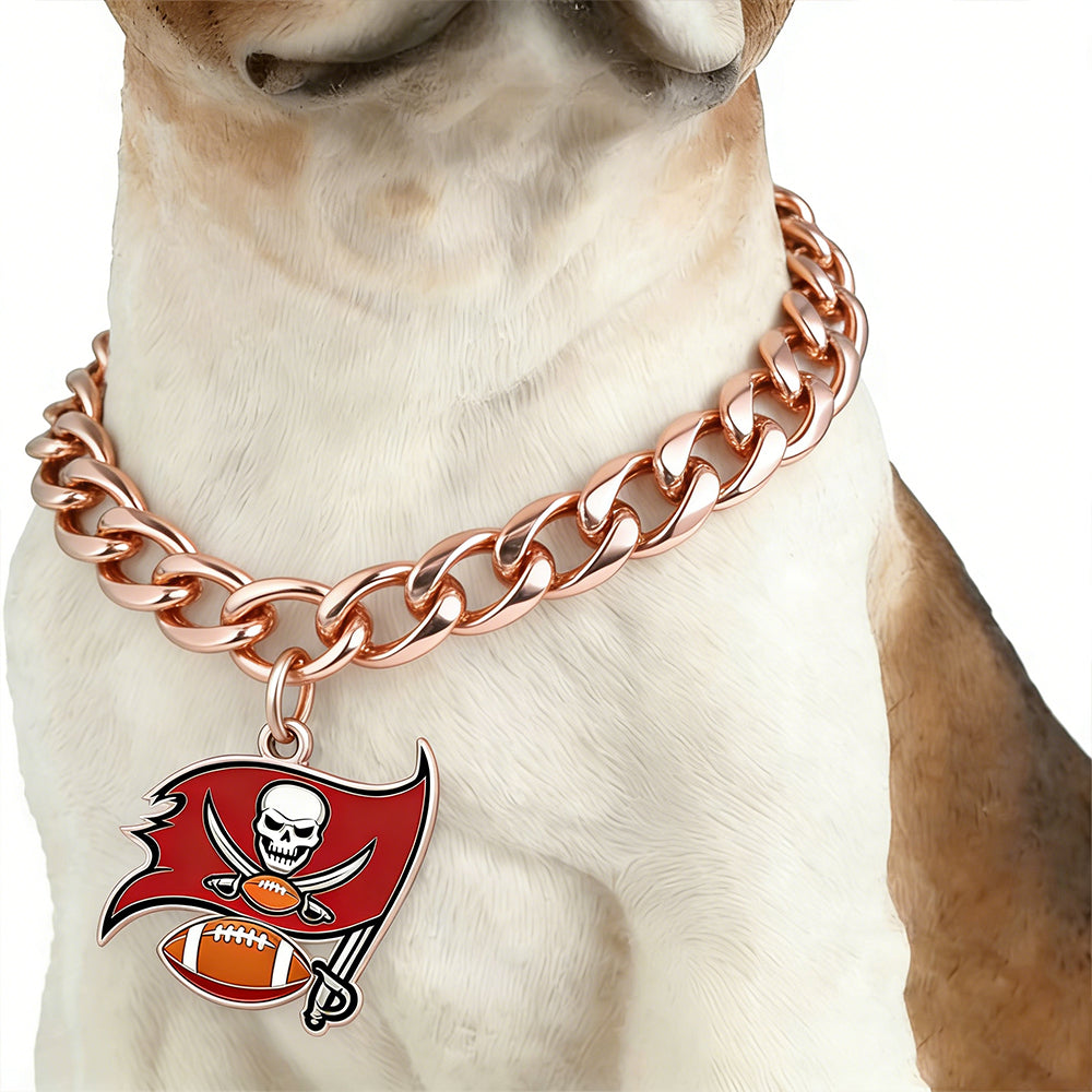 Show off your team spirit Dog Specific NFL Fan Rose Golden Collar Bark&Paw Lab