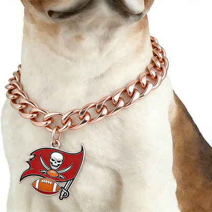 Show off your team spirit Dog Specific NFL Fan Rose Golden Collar Bark&Paw Lab
