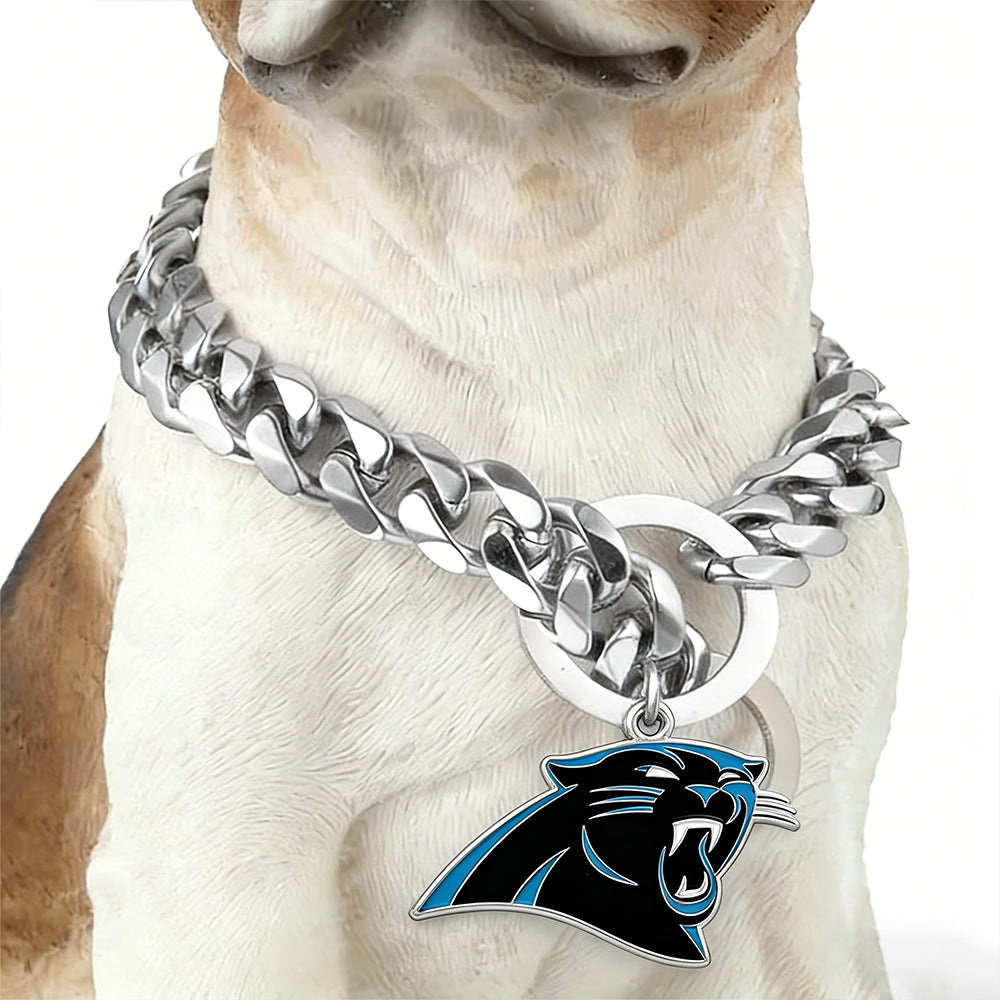 Show off your team spirit Dog Specific NFL Fan Silver Collar Bark&Paw Lab
