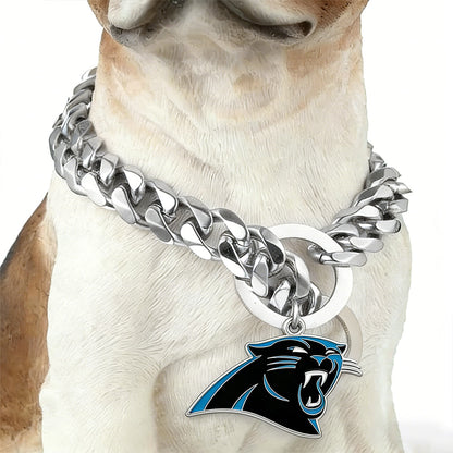 Show off your team spirit Dog Specific NFL Fan Silver Collar Bark&Paw Lab