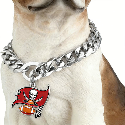 Show off your team spirit Dog Specific NFL Fan Silver Collar Bark&Paw Lab