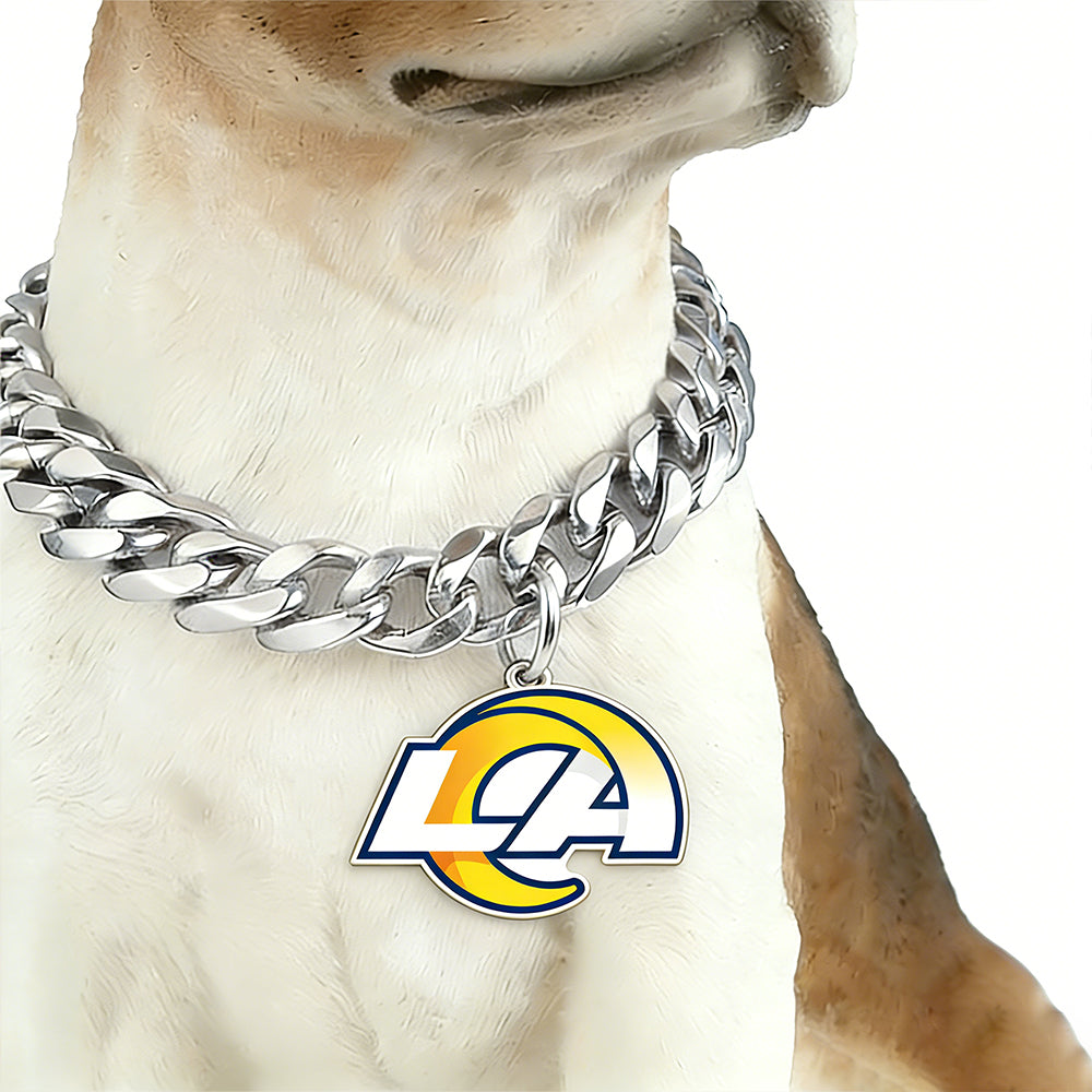 Show off your team spirit Dog Specific NFL Fan Silver Collar Bark&Paw Lab