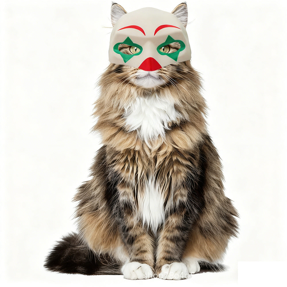Hot sale Pet Cat Half-Face Cosplay Masks  Plastic Batman Spider Man Joker Avengers Superhero Masks for Cats