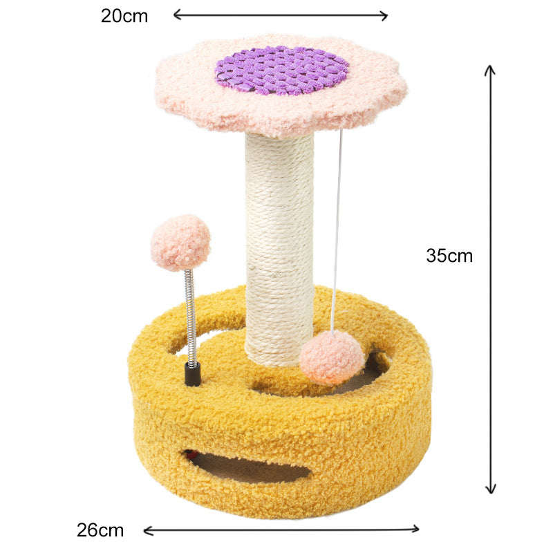 Sunflower Sisal Cat Scratching Post Lovely Cat Tree Toy