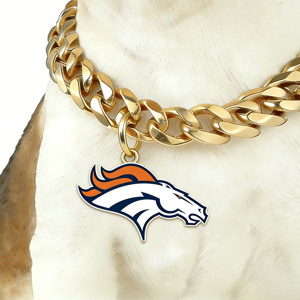 Show off your team spirit Dog Specific NFL Fan Golden Collar