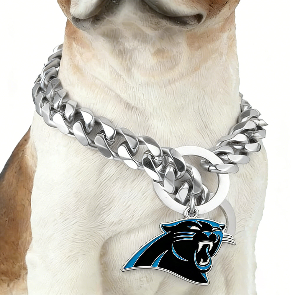 Show off your team spirit Dog Specific NFL Fan Silver Collar Bark&Paw Lab