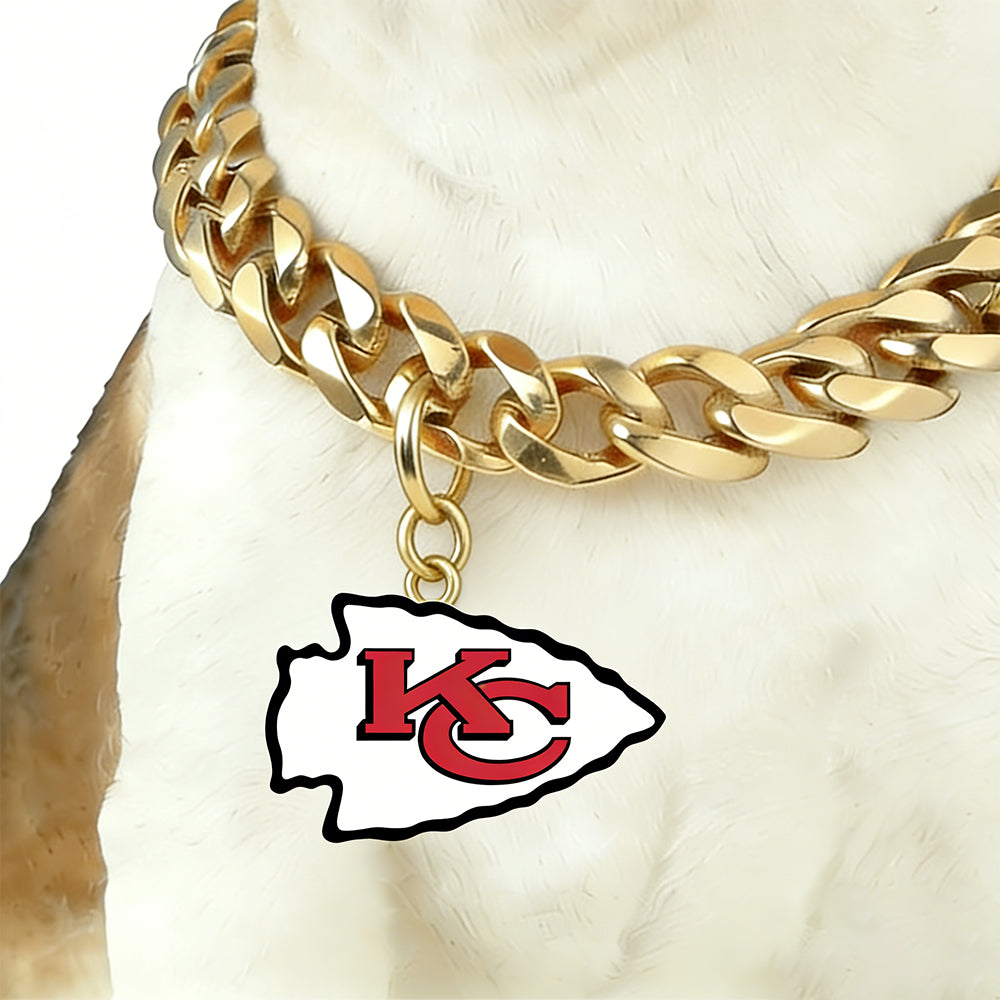 Show off your team spirit Dog Specific NFL Fan Golden Collar