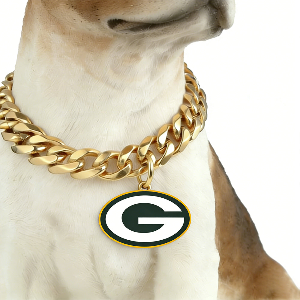 Show off your team spirit Dog Specific NFL Fan Golden Collar Bark&Paw Lab