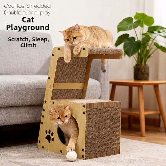 Vertical Corrugated Scratcher Cat Bed Anti Sofa Scratch Toy For Kitten