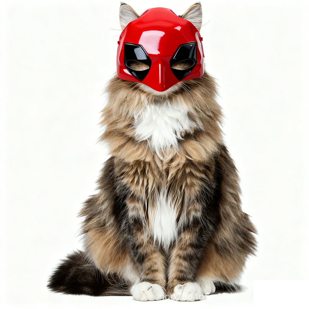 Hot sale Pet Cat Half-Face Cosplay Masks  Plastic Batman Spider Man Joker Avengers Superhero Masks for Cats