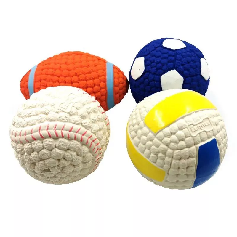 Durable Latex squeaky dog ball toys interactive chew toy for all dog sizes