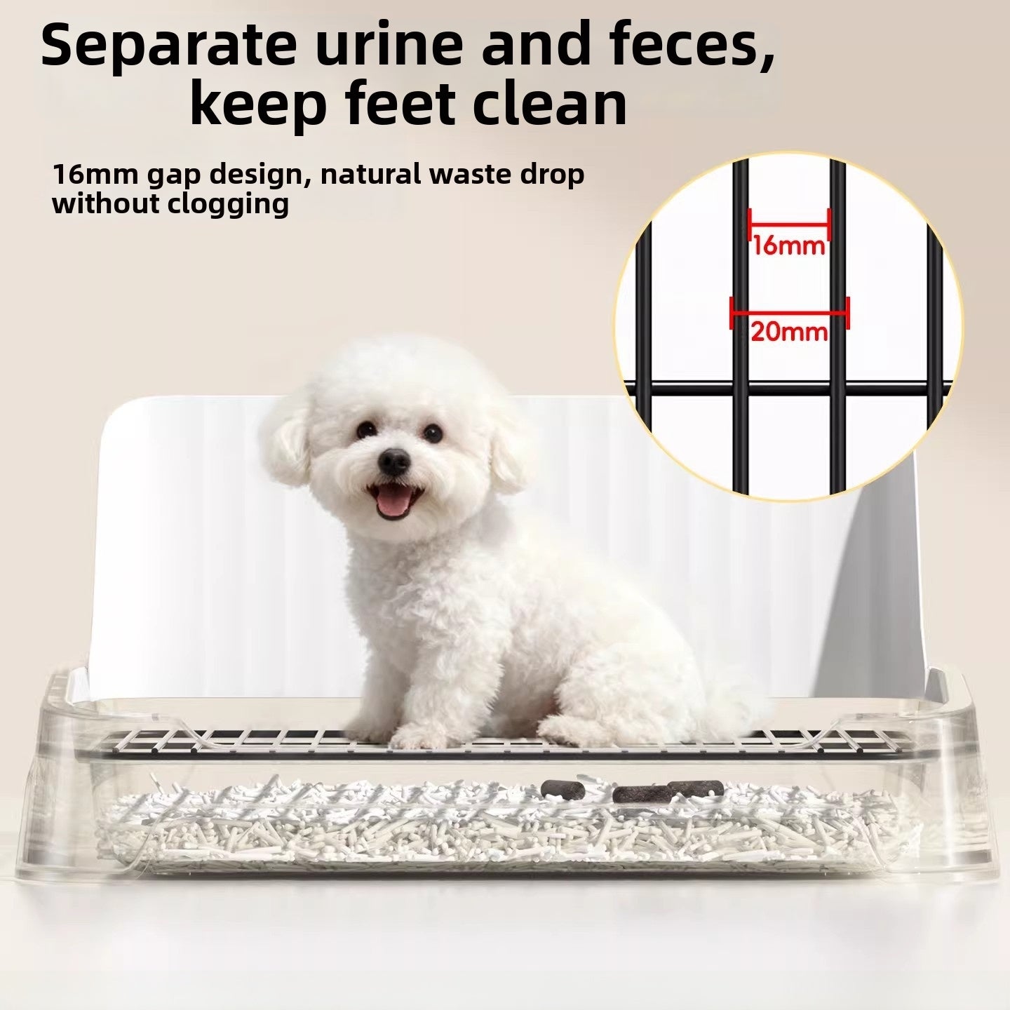 XL Anti-Splash High Fence Small Dog Toilet Tray Pet Supply