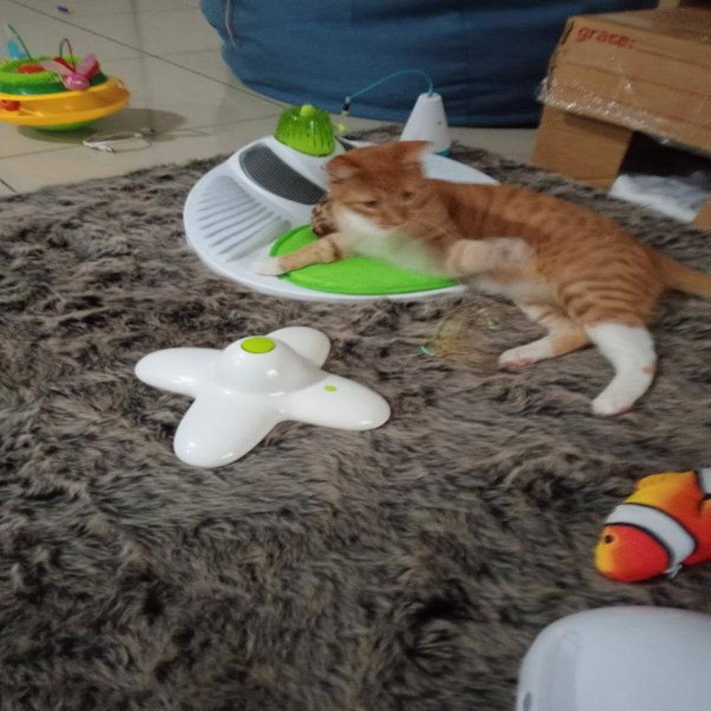 Electronic Flutter Butterfly Cat Toy White