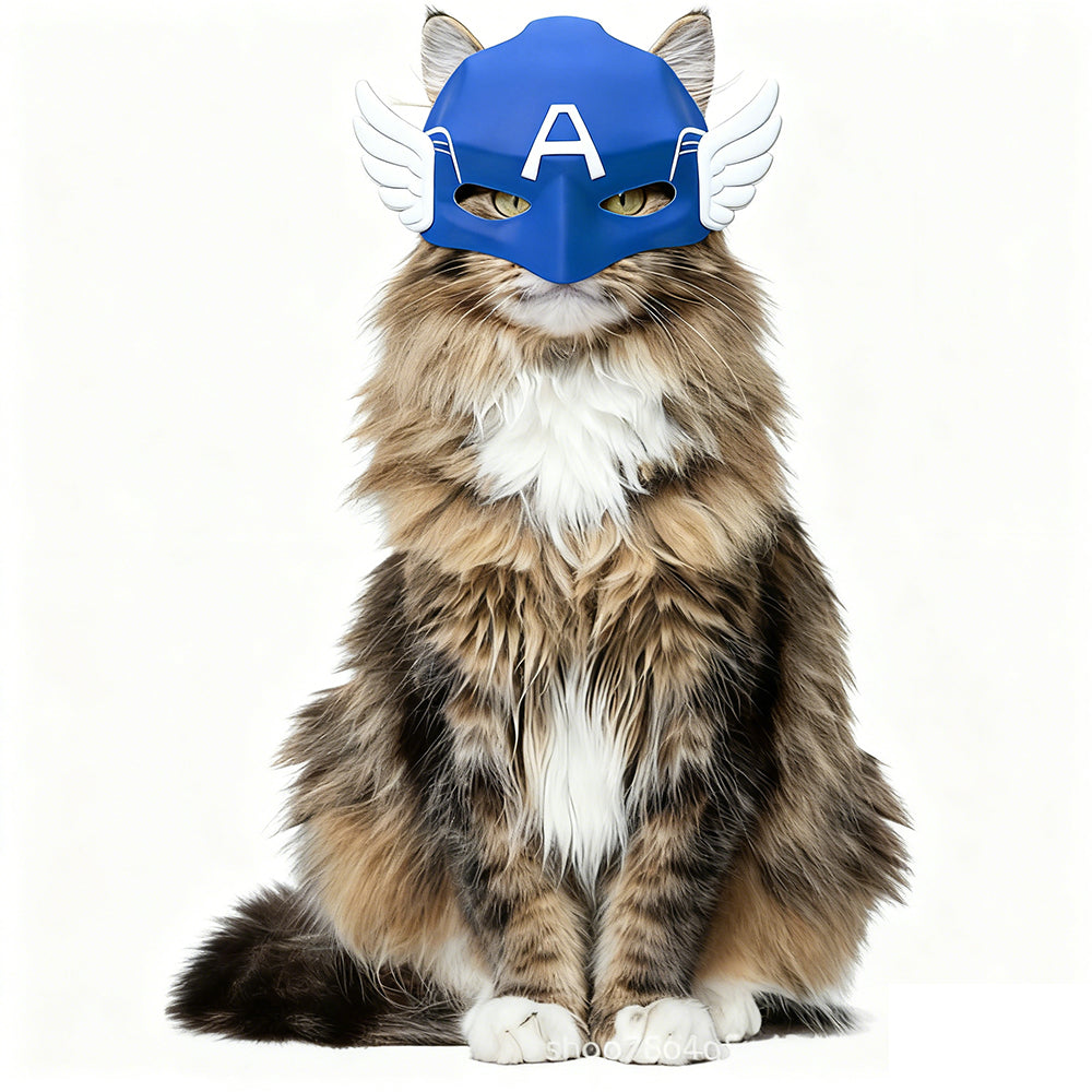Hot sale Pet Cat Half-Face Cosplay Masks  Plastic Batman Spider Man Joker Avengers Superhero Masks for Cats