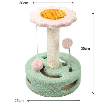 Sunflower Sisal Cat Scratching Post Lovely Cat Tree Toy