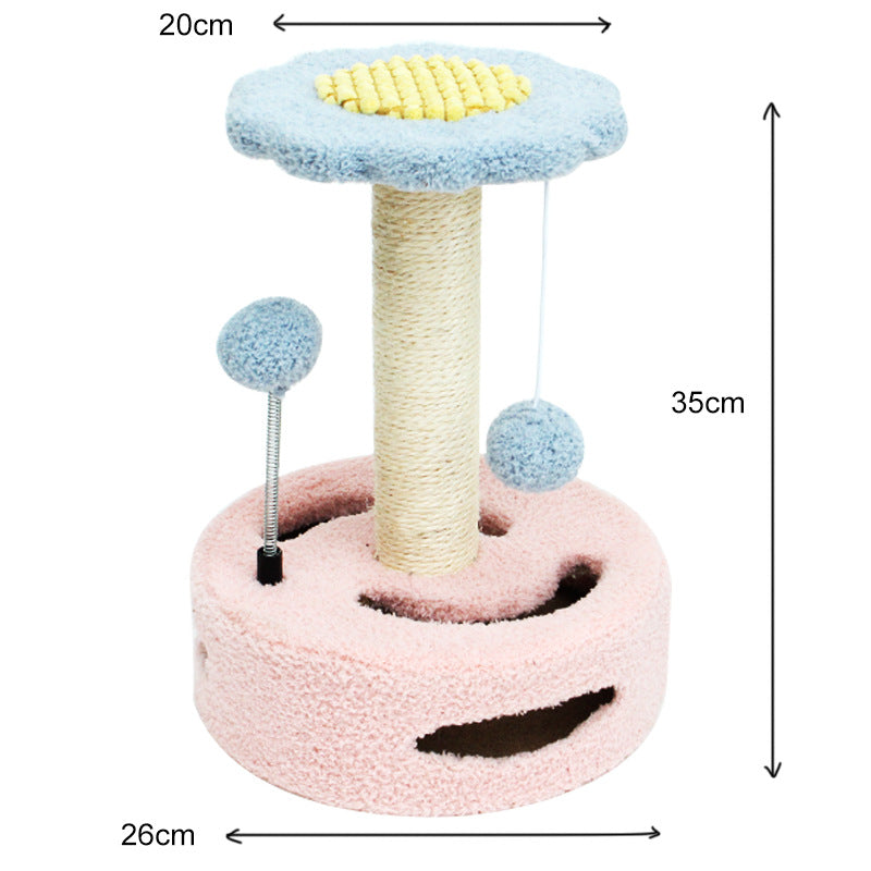 Sunflower Sisal Cat Scratching Post Lovely Cat Tree Toy