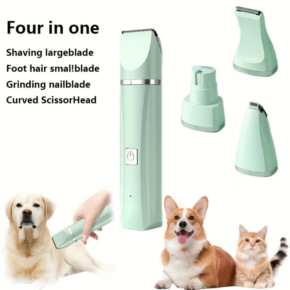 4-in-1 Pet Grooming Trimmer for Cats & Dogs