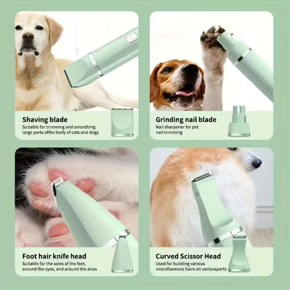 4-in-1 Pet Grooming Trimmer for Cats & Dogs Bark&Paw Lab