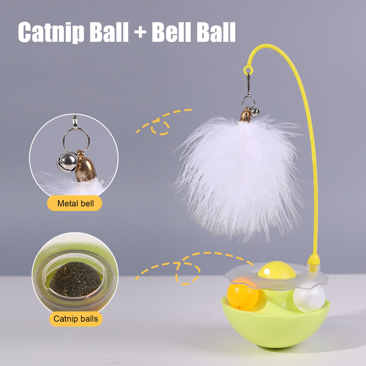 Cat Kitty interactive Teasing Feather Kitten Exercise Toy for All Breeds Bark&Paw Lab