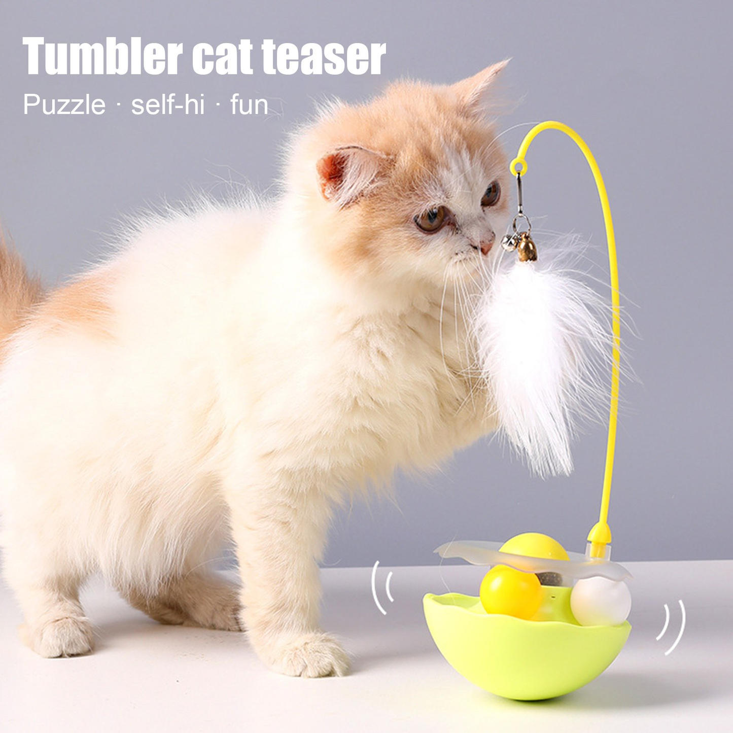 Cat Kitty interactive Teasing Feather Kitten Exercise Toy for All Breeds Bark&Paw Lab