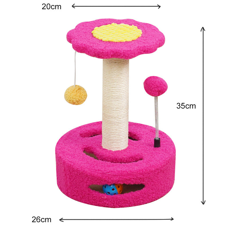 Sunflower Sisal Cat Scratching Post Lovely Cat Tree Toy