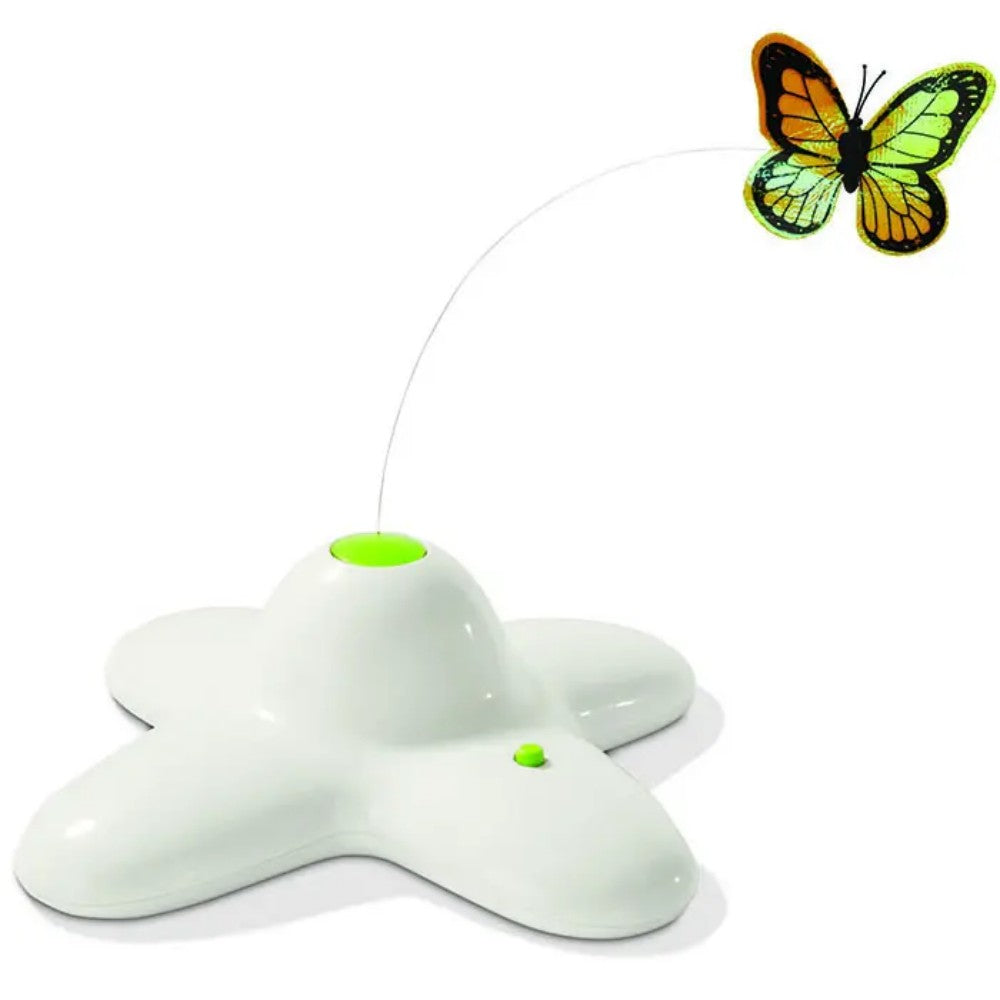 Electronic Flutter Butterfly Cat Toy White