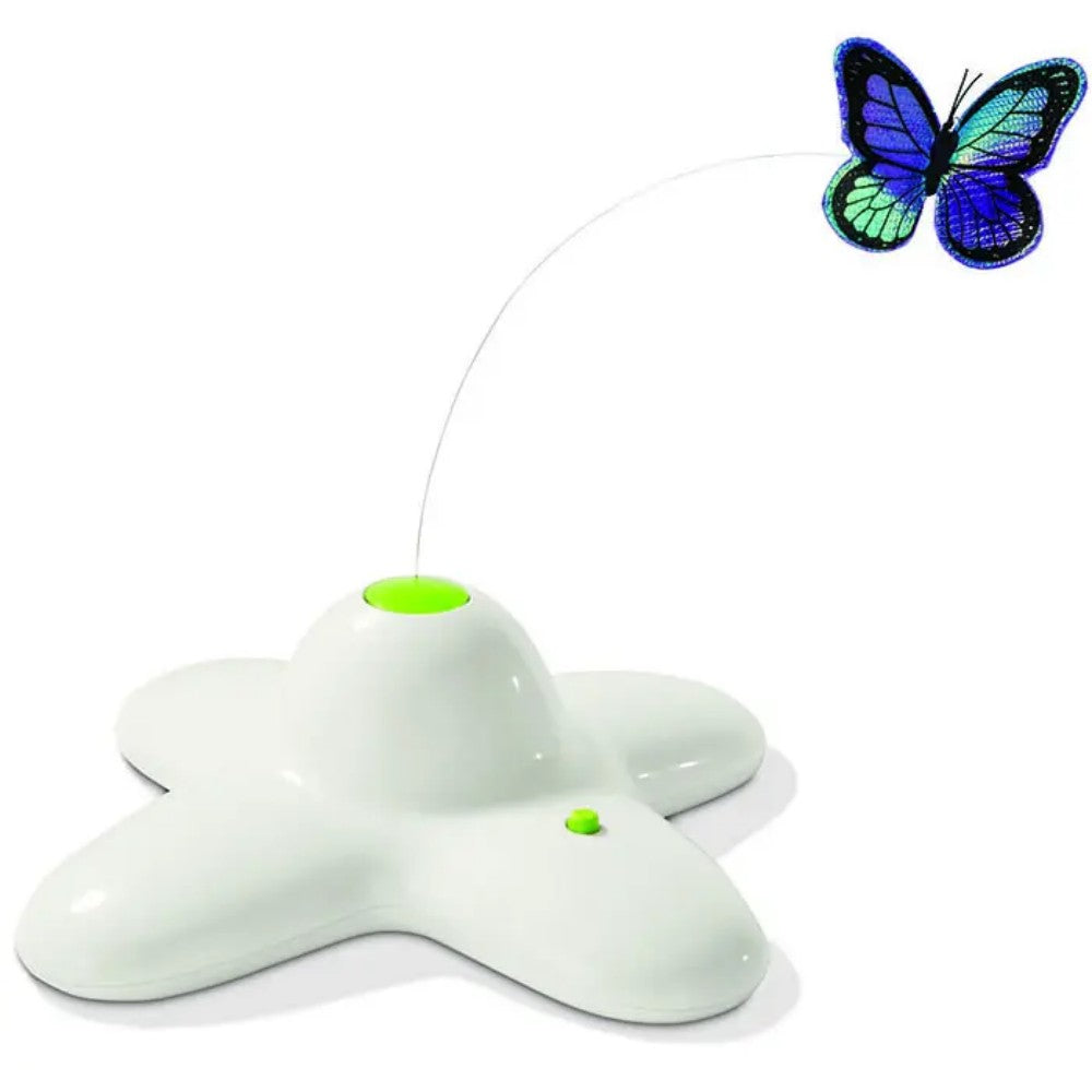 Electronic Flutter Butterfly Cat Toy White