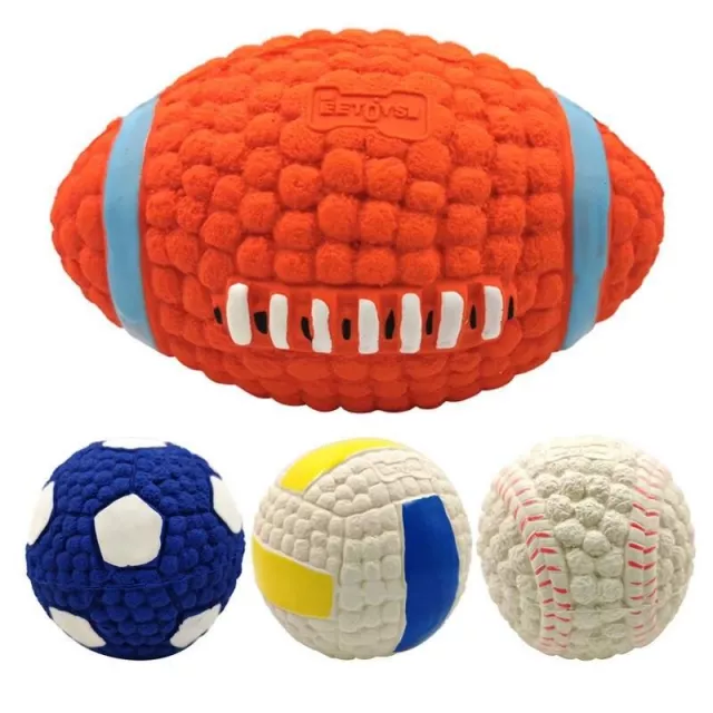 Durable Latex squeaky dog ball toys interactive chew toy for all dog sizes