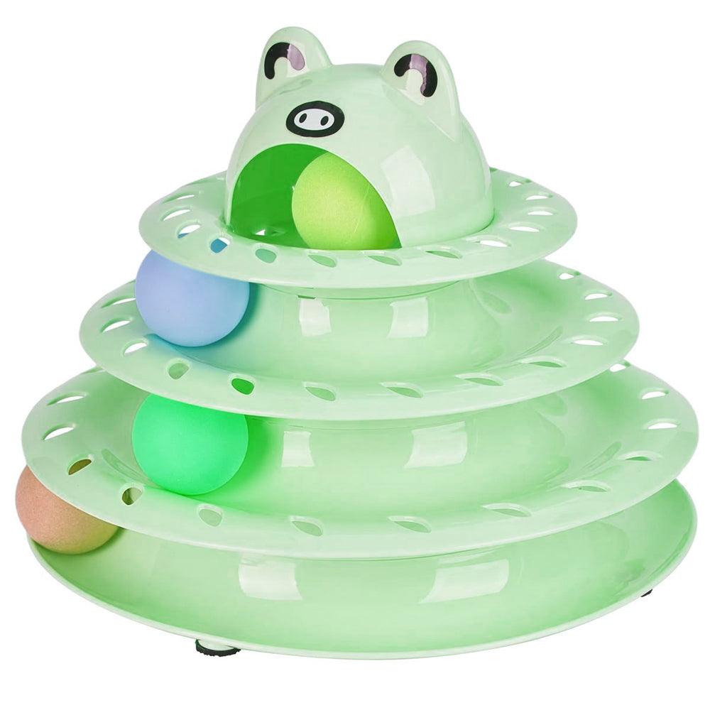 Cat Turntable Ball Toy 4 Level Interactive Kitty cat Interactive toys Bark&Paw Lab