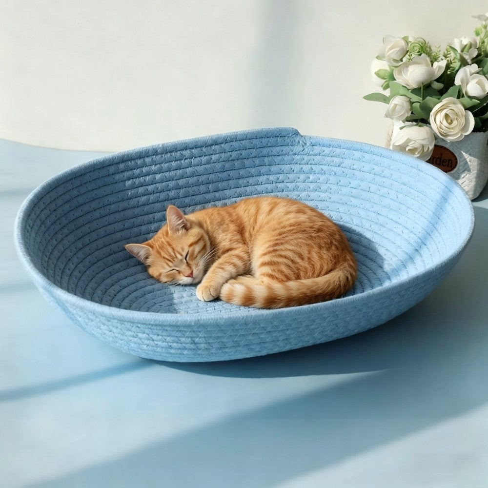 All season oval space capsule bed for cats dogs warm breathable scratch resistant nest