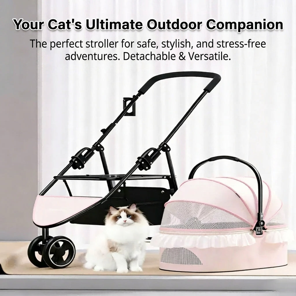 Outdoor Camping Pet Stroller for Cats and Dogs