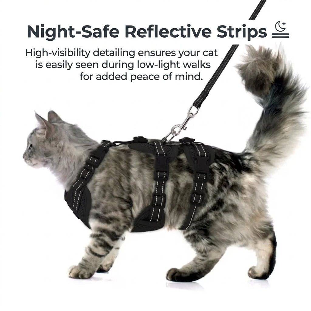 Escape Proof Cat Harness & Leash Set