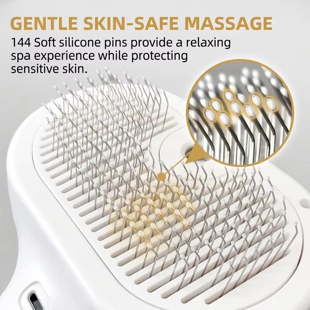 Safe Cool Mist 3 in 1 Massage Comb for Cats Dogs Removes Floating Hair Remover Cleaner