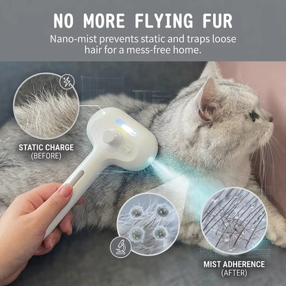Safe Cool Mist 3 in 1 Massage Comb for Cats Dogs Removes Floating Hair Remover Cleaner
