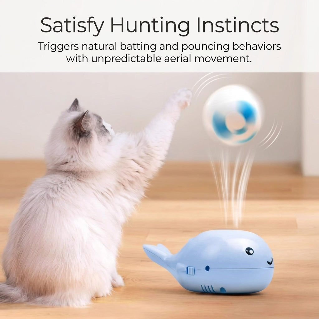 Whale Floating Ball Electric Interactive Cat Toys